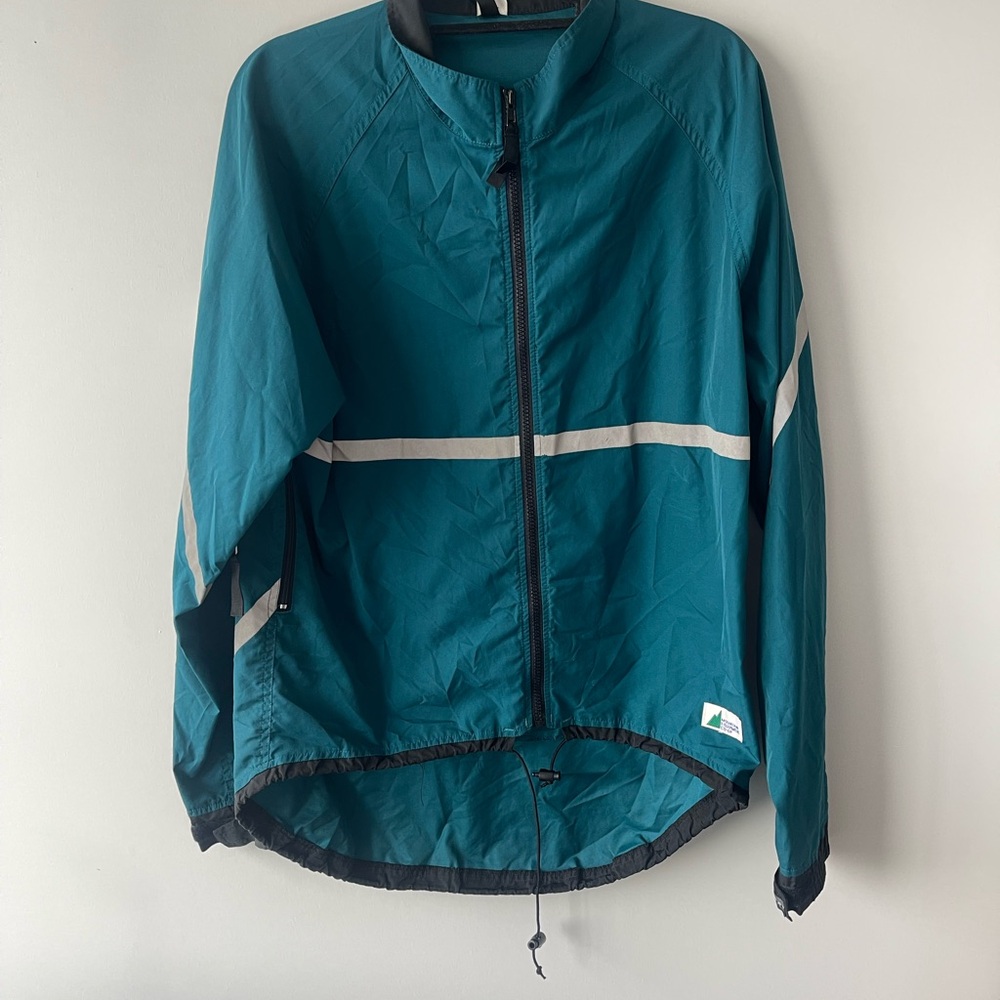 Vintage Mountain Equipment Co-op Teal Windbreaker With Reflective Stripe